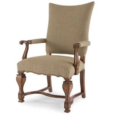 Buck's Upholstered Dining Arm Chair